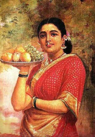 Raja Ravi Varma The Maharashtrian Lady china oil painting image